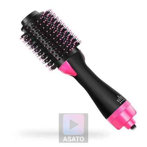 Szczotka Suszarka ASATO® 4w1 - 1000W Jonizacja - Prostownica Lokówka - 3 Poziomy Temperatury