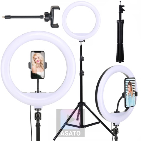 Lampa pierścieniowa LED 80W ze statywem 220 cm do telefonu LED Kosmetyczna