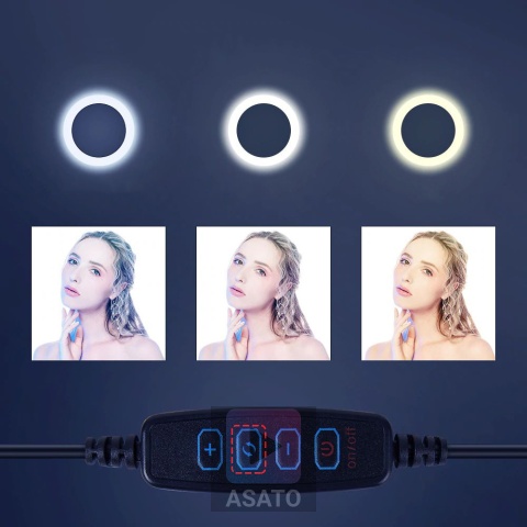 Lampa pierścieniowa LED 80W ze statywem 220 cm do telefonu LED Kosmetyczna