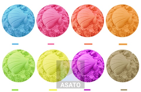Piasek Kinetyczny 3 kg dla Dzieci – Zestaw z Basenem, Foremkami i Zabawkami ASATO®