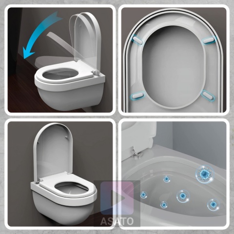 Deska Sedesowa Wolnoopadająca 0041-2 WC Twarda Wypinana Uniwersalna Mocna Klozetowa