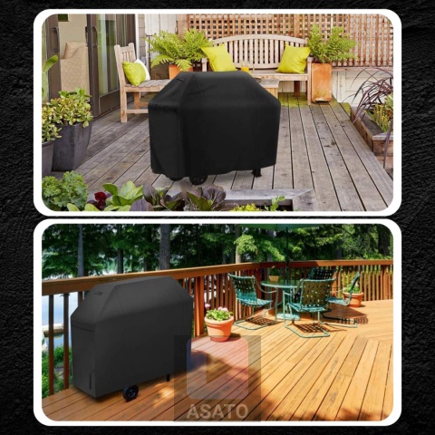 Grill Pokrowiec na Grill Ogrodowy Wodoodporny Mocny Osłona Duży 145x61x117 cm