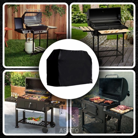 Grill Pokrowiec na Grill Ogrodowy Wodoodporny Mocny Osłona Duży 145x61x117 cm