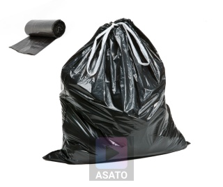 WORKI NA ŚMIECI 100 SZTUK SUPER MOCNE CZARNE 60L (10x10)