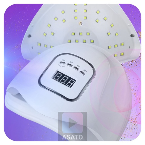 Lampa do Paznokci LED UV do Hybryd Żeli Mocna 120W Hybryd SUN LCD ASATO®