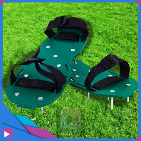 Aerator Ogrodowy Do Trawy Trawnika ASATO® - Metalowe Kolce 3,5cm - 2 Nakładki na Buty - Uniwersalny
