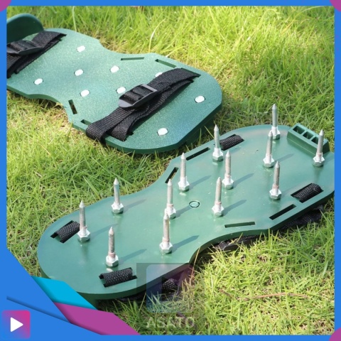 Aerator Ogrodowy Do Trawy Trawnika ASATO® - Metalowe Kolce 3,5cm - 2 Nakładki na Buty - Uniwersalny