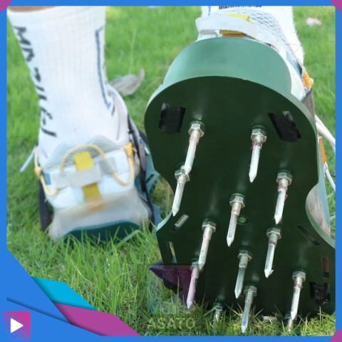 Aerator Ogrodowy Do Trawy Trawnika ASATO® - Metalowe Kolce 3,5cm - 2 Nakładki na Buty - Uniwersalny