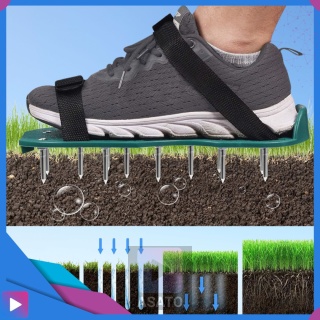 Aerator Ogrodowy Do Trawy Trawnika ASATO® - Metalowe Kolce 3,5cm - 2 Nakładki na Buty - Uniwersalny