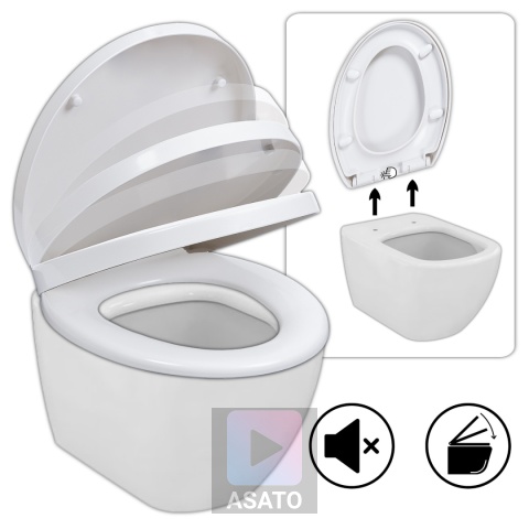 Deska Sedesowa Wolnoopadająca 0041-1 WC Twarda Wypinana Uniwersalna Mocna Klozetowa