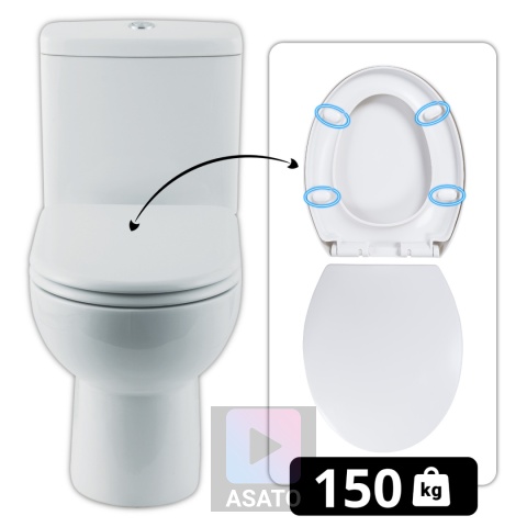 Deska Sedesowa Wolnoopadająca 0041-1 WC Twarda Wypinana Uniwersalna Mocna Klozetowa