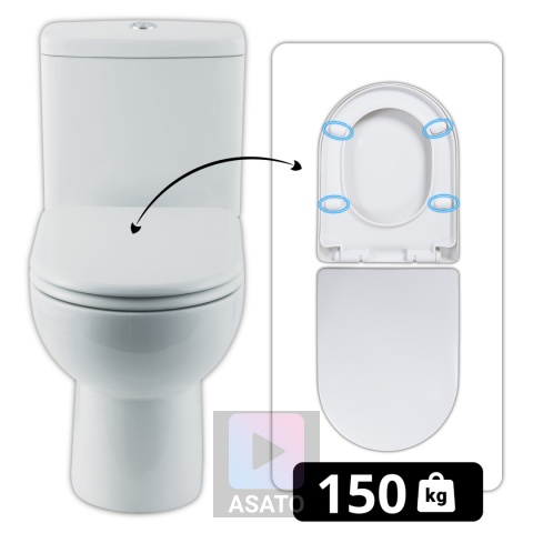 Deska Sedesowa Wolnoopadająca 0041-2 WC Twarda Wypinana Uniwersalna Mocna Klozetowa