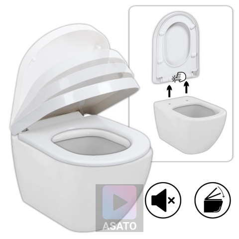 Deska Sedesowa Wolnoopadająca 0041-2 WC Twarda Wypinana Uniwersalna Mocna Klozetowa