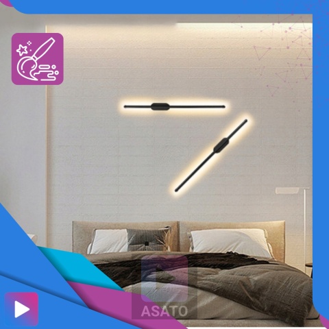Lampa Ścienna Kinkiet LED Barwa Ciepła 15W 100cm Premium Czarna