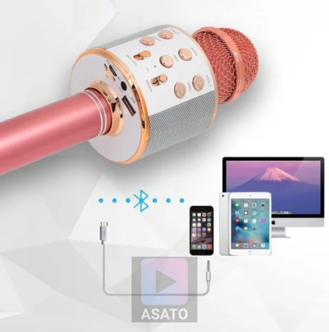 Mikrofon Karaoke Bluetooth RGB Dla Dzieci i Dorosłych