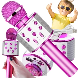 Mikrofon Karaoke Bluetooth RGB Dla Dzieci i Dorosłych
