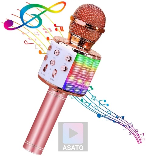 Mikrofon Karaoke Bluetooth RGB Dla Dzieci i Dorosłych