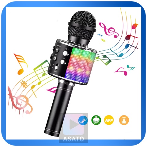Mikrofon Karaoke Bluetooth RGB Dla Dzieci i Dorosłych