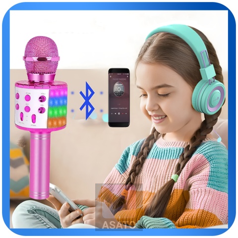 Mikrofon Karaoke Bluetooth RGB Dla Dzieci i Dorosłych