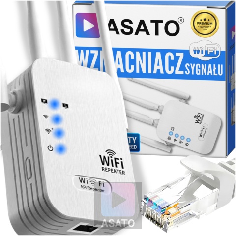 Mocny Wzmacniacz Sygnału WiFi do Domu Biura 300Mbps Wi-Fi