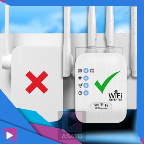 Mocny Wzmacniacz Sygnału WiFi do Domu Biura 300Mbps Wi-Fi