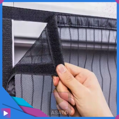 Moskitiera na Drzwi Balkonowe Magnetyczna ASATO® - 100x210cm 18 Magnesów - Bezszwowe Uszczelnienie - Montaż 5 Min