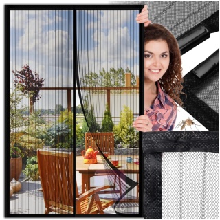 Moskitiera na Drzwi Balkonowe Magnetyczna ASATO® - 100x210cm 18 Magnesów - Bezszwowe Uszczelnienie - Montaż 5 Min