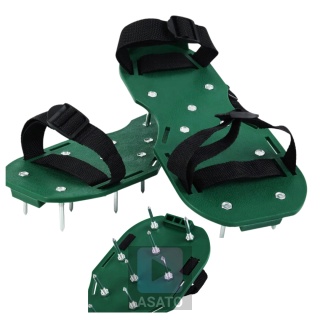 Aerator Ogrodowy Do Trawy Trawnika ASATO® - Metalowe Kolce 3,5cm - 2 Nakładki na Buty - Uniwersalny