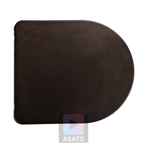 Deska Sedesowa Wolnoopadająca 1046 Black Czarna Duroplast 42x36cm ASATO® Antybakteryjna Twarda - Uniwersalna