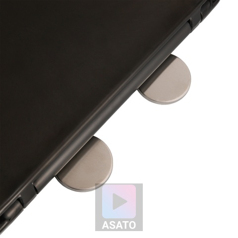 Deska Sedesowa Wolnoopadająca 1046 Black Czarna Duroplast 42x36cm ASATO® Antybakteryjna Twarda - Uniwersalna