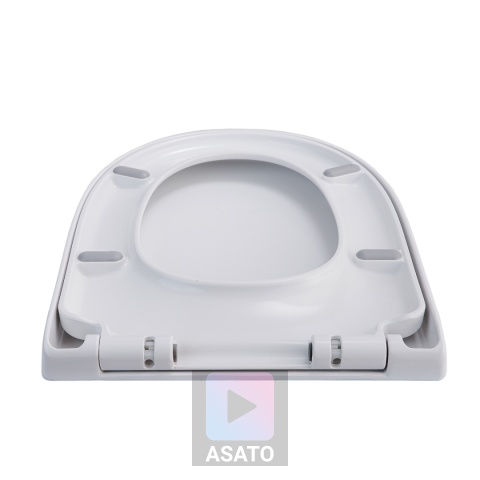 Deska Sedesowa Wolnoopadająca 113 ASATO® Biała Duroplast Antybakteryjna - Uniwersalna 46x36,5cm