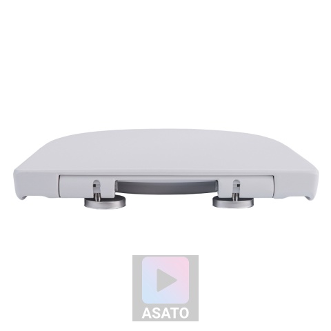 Deska Sedesowa Wolnoopadająca 113 ASATO® Biała Duroplast Antybakteryjna - Uniwersalna 46x36,5cm