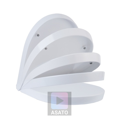 Deska Sedesowa Wolnoopadająca 113 ASATO® Biała Duroplast Antybakteryjna - Uniwersalna 46x36,5cm