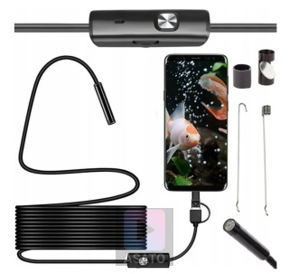 Kamera Endoskop Inspekcyjna ASATO® - 640x480 5m IP67 - Średnica 5mm 6 LED USB/USB-C
