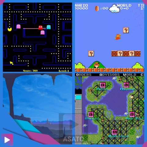 Konsola Retro 10000 Gier 4K HDMI 2 Bezprzewodowe Pady Obsługa 9 Konsol Plug & Play Przenośna ASATO®