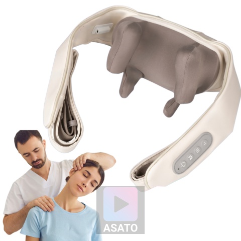 Masażer do Szyi Karku SHIATSU BEZPRZEWODOWY Medical PRO do Pleców Ramion Premium