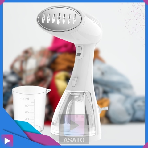 Parownica Ręczna 1500W 3 Tryby Regulacji Pary Zbiornik 300ml Podróżna Żelazko Parowe ASATO®