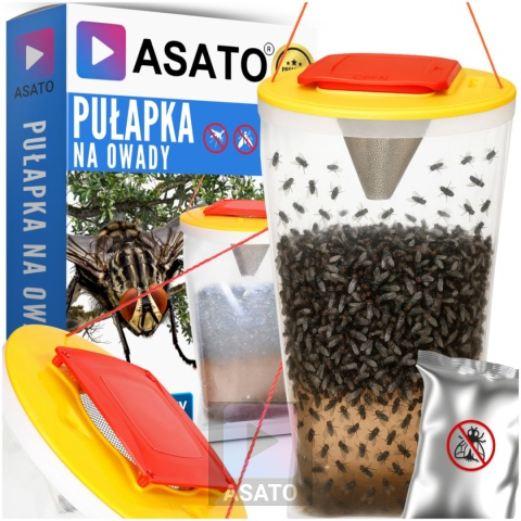Pułapka na Muchy i Komary z Wabikiem – Worek Bio na Owady, Bez Chemii, 1 szt. ASATO®