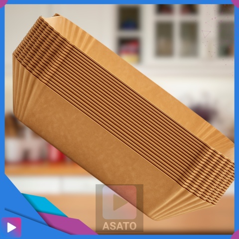 Wkładki Pergaminowe do Air Fryera 16x16x4 cm 50 szt. Jednorazowe Foremki Papierowe do Frytkownicy Beztłuszczowej ASATO®