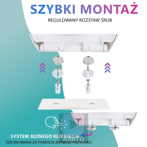 Deska Sedesowa Wolnoopadająca 0041-1 WC Twarda Wypinana Uniwersalna Mocna Klozetowa