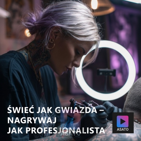 Lampa pierścieniowa LED 80W ze statywem 220 cm do telefonu LED Kosmetyczna