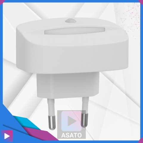 Lampka Nocna LED do Kontaktu z Czujnikiem Ruchu Ciepła Barwa Regulacja Jasności ASATO®
