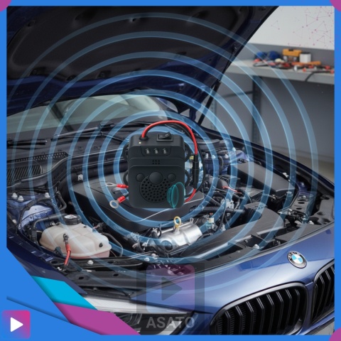 Samochodowy Odstraszacz Gryzoni Kuny Ultradźwiękowy Auto Buzzer LED z Błyskiem 12V ASATO®
