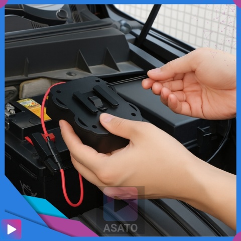 Samochodowy Odstraszacz Gryzoni Kuny Ultradźwiękowy Auto Buzzer LED z Błyskiem 12V ASATO®