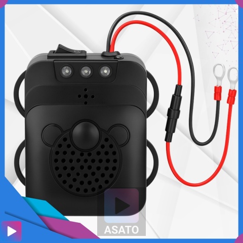 Samochodowy Odstraszacz Gryzoni Kuny Ultradźwiękowy Auto Buzzer LED z Błyskiem 12V ASATO®