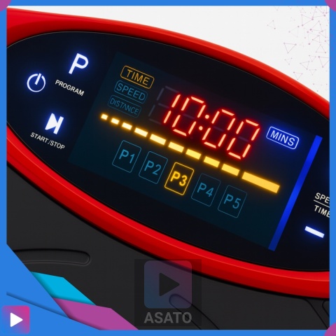 Platforma Wibracyjna z Linkami Oporowymi Bluetooth Pilot 99 Poziomów Trening Całego Ciała ASATO®
