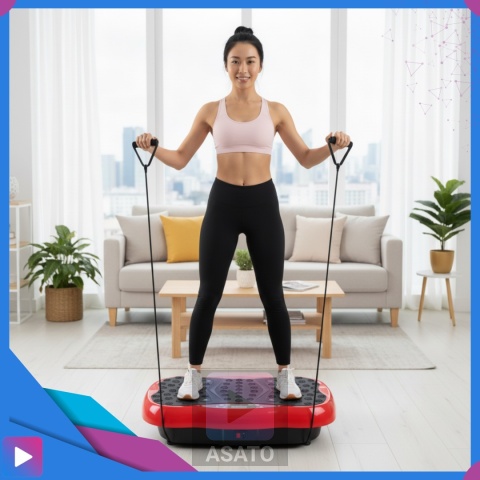 Platforma Wibracyjna z Linkami Oporowymi Bluetooth Pilot 99 Poziomów Trening Całego Ciała ASATO®