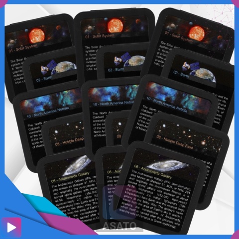 Projektor Gwiazd Kosmosu Planetarium LED 12w1 Lampka Nocna Obrót 360° dla Dzieci i Dorosłych ASATO®