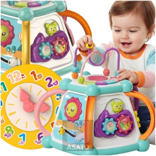 Multikostka Interaktywna 7w1 dla Dzieci Edukacyjna Muzyczna LED Sorter Pianinko ASATO®
