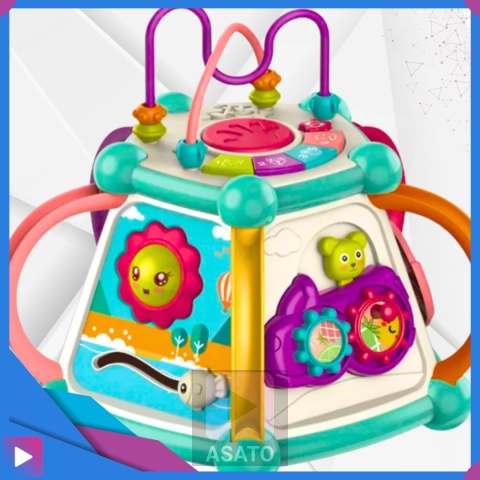 Multikostka Interaktywna 7w1 dla Dzieci Edukacyjna Muzyczna LED Sorter Pianinko ASATO®